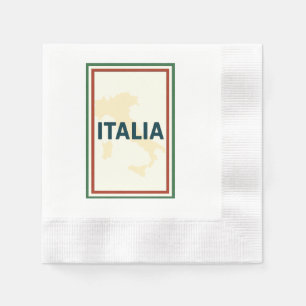 En Papier Serviette de cocktail Italia