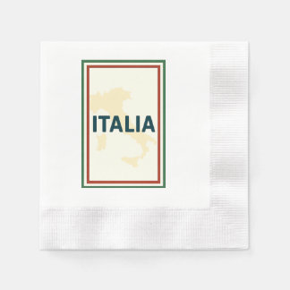 En Papier Serviette de cocktail Italia