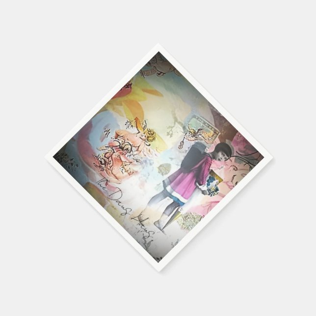 En Papier Serviette de cocktail Ma chère Valentine  (Coin)