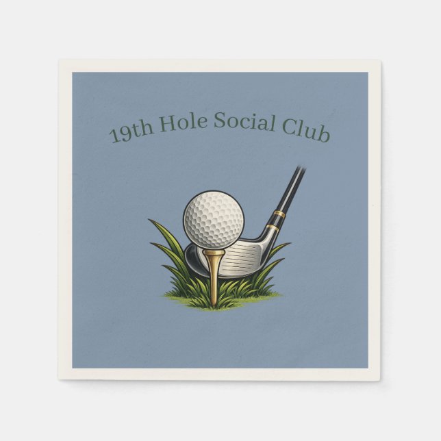 En Papier Serviette de cocktail pour événements de golf (Devant)