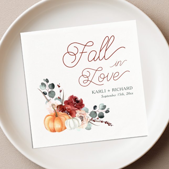 En Papier Serviette de cocktail rustique pour mariage automn (Créateur téléchargé)