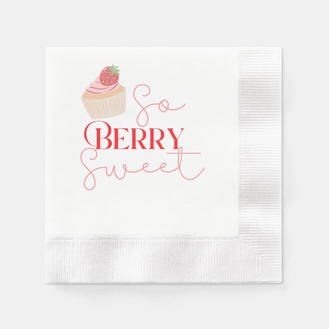 En Papier Serviette de dessert "Si Berry Sweet" (Devant)