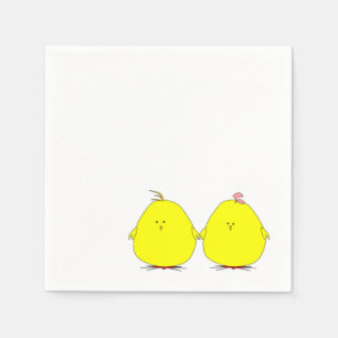 En Papier Serviette de deux poussins