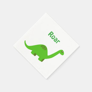 En Papier Serviette de dinosaure d'hurlement de joyeux