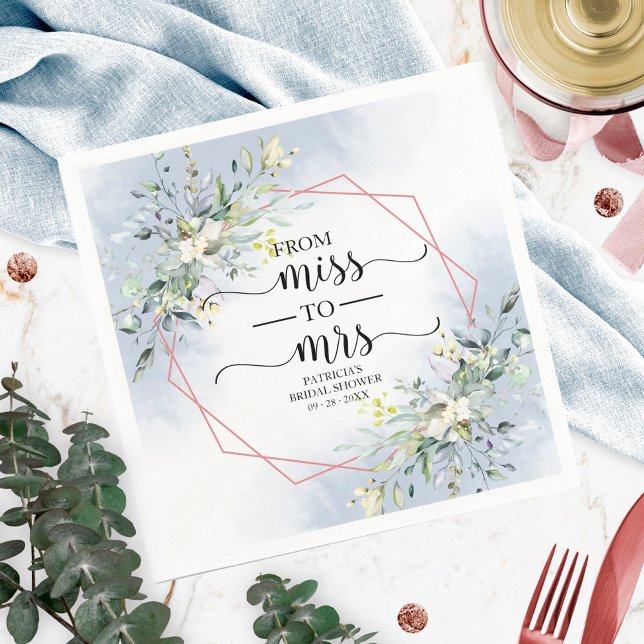 En Papier Serviette de douche de mariage géométrique de Miss (Créateur téléchargé)