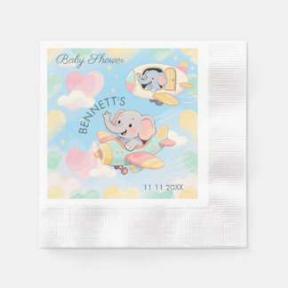 En Papier Serviette de douche pour bébé éléphant aquarelle a