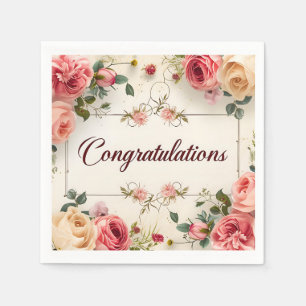 En Papier Serviette de félicitations de mariage