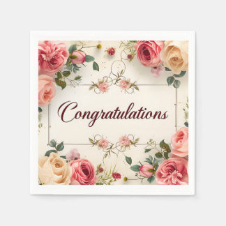 En Papier Serviette de félicitations de mariage