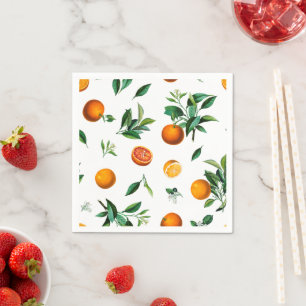 En Papier Serviette de fête Citrus Orange