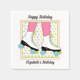 En Papier Serviette de fête d'anniversaire de patin à roulet