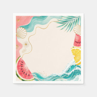 En Papier Serviette de fête d'anniversaire d'été
