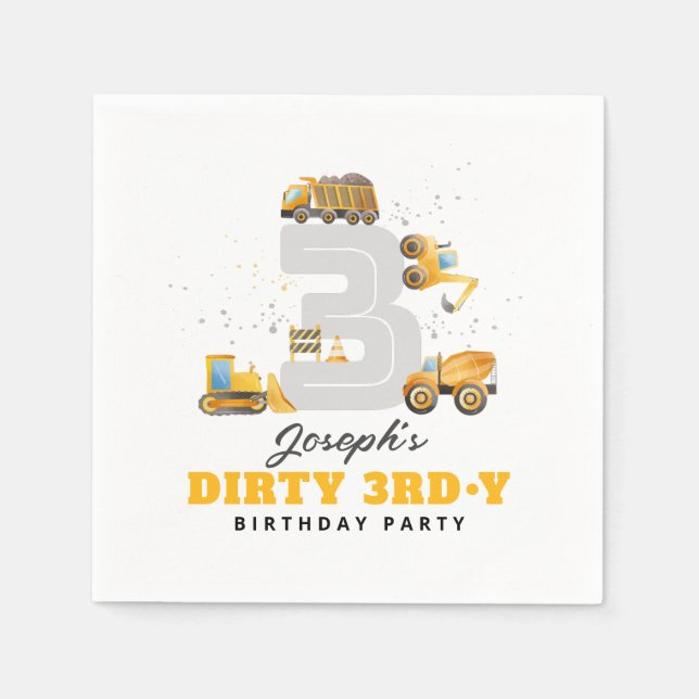 En Papier Serviette de fête d'anniversaire Dirty 3rdy (Devant)