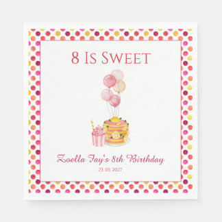 En Papier Serviette de fête d'anniversaire Fille Confettis R