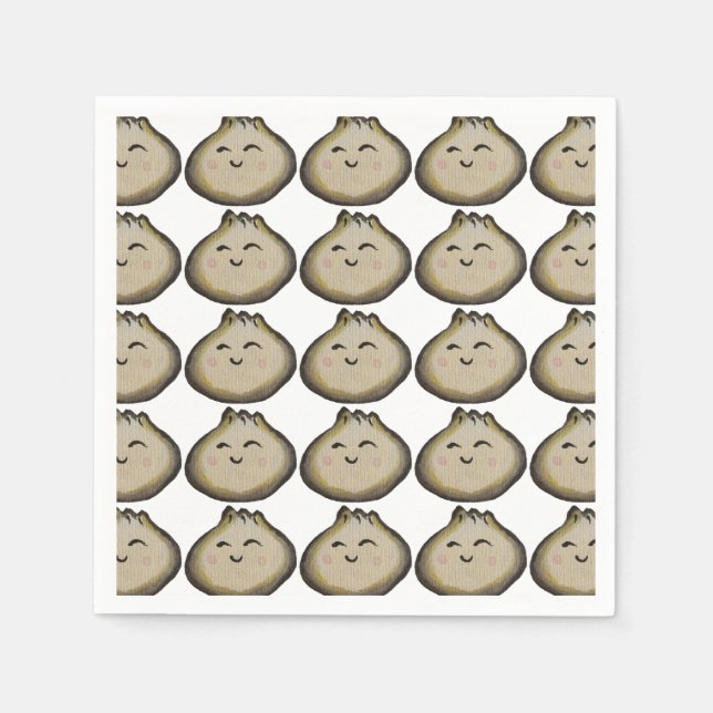 En Papier Serviette de fête d'anniversaire pour Bao Dumpling (Devant)