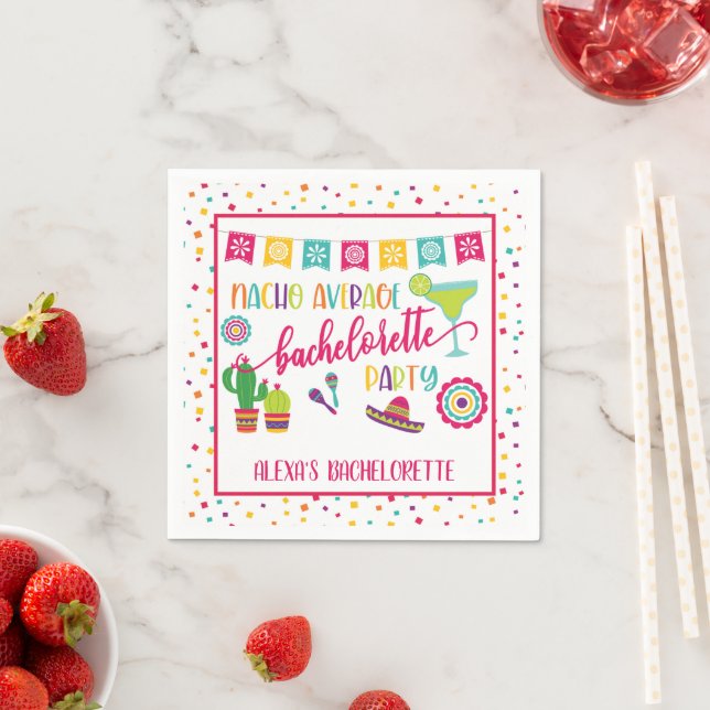 En Papier Serviette de fête de Bachelorette Nacho Average -  (En situation)