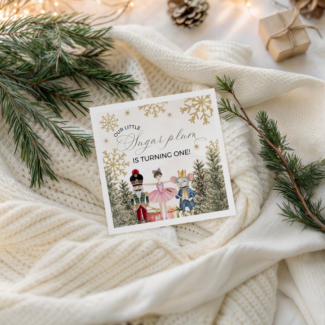 En Papier Serviette de fête de Casse-Noisette Sugar Plum (Créateur téléchargé)