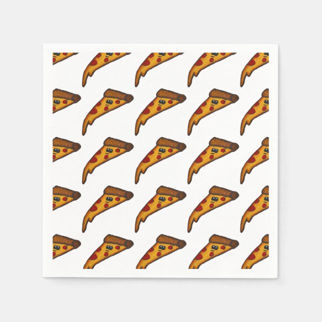 En Papier Serviette de fête de pizza (Devant)