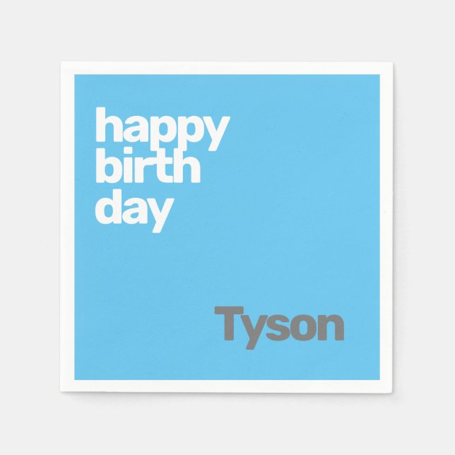 En Papier serviette de fête pour enfants Joyeux anniversaire (Devant)