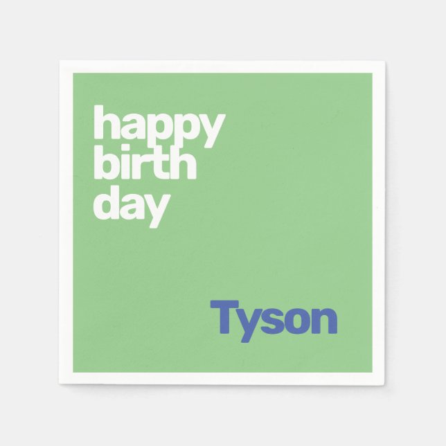 En Papier serviette de fête pour enfants Joyeux anniversaire (Devant)