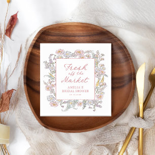 En Papier Serviette de fête prénuptiale florale Fraîche du M