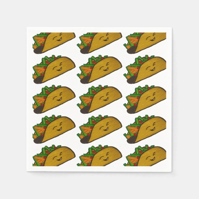 En Papier Serviette de fête Taco (Devant)