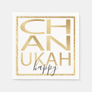 En Papier Serviette de Hanouka personnalisée Chanouka Joyeus
