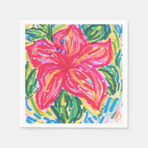 En Papier Serviette de ketmie de Palm Beach