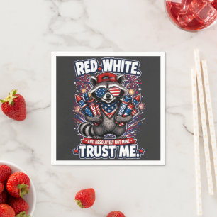 En Papier Serviette de la fête nationale du 14 juillet Raton