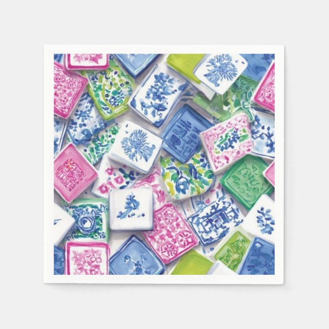 En Papier Serviette de Mahjong (Devant)