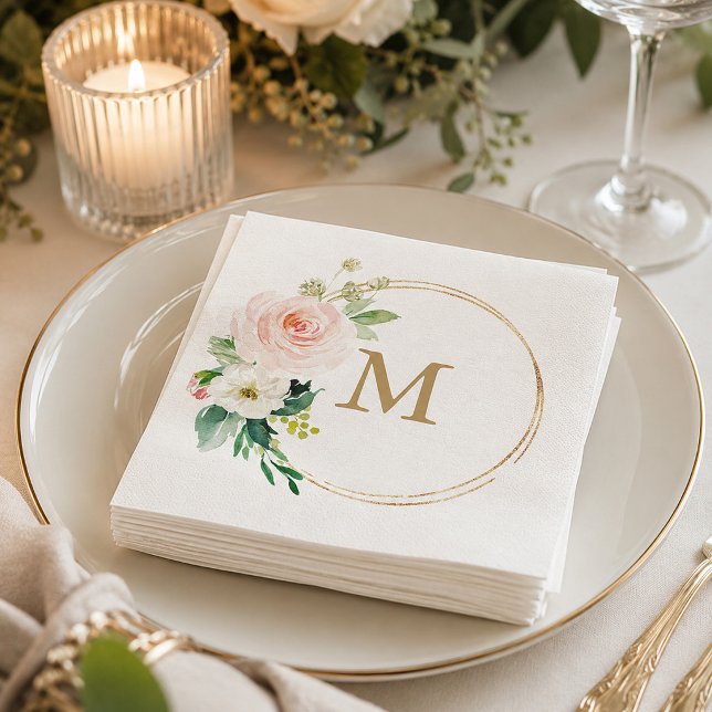 En Papier Serviette de mariage à monogramme Serviette de coc (Créateur téléchargé)