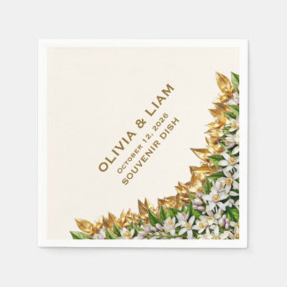 En Papier Serviette de mariage Fleur d'oranger de Floride