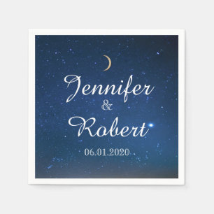 En Papier Serviette de mariage Nuit étoilée