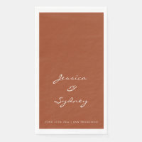 Serviette de mariage personnalisée minimaliste écr