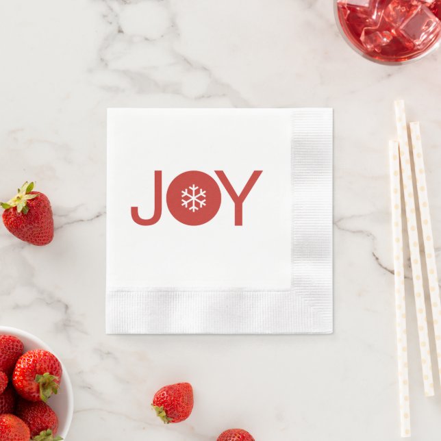 En Papier Serviette de Noël Joie (En situation)