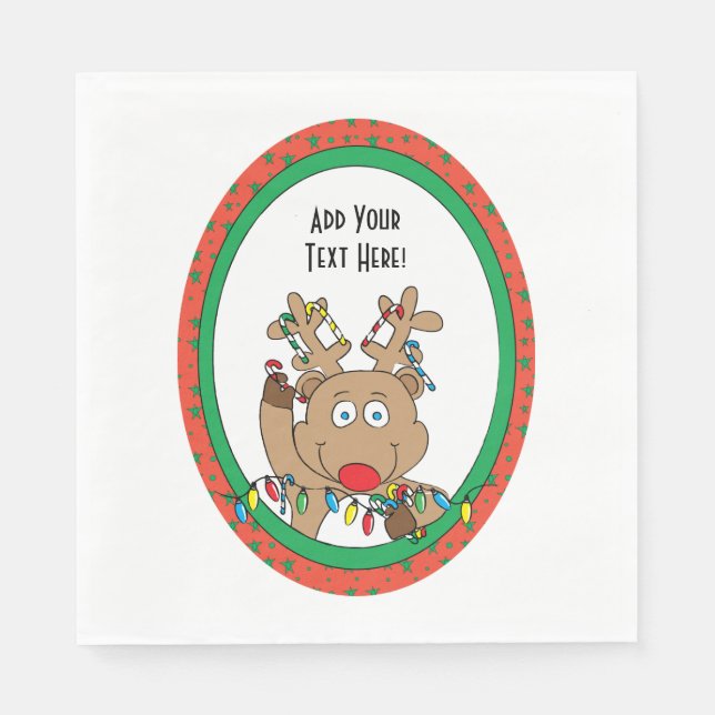 En Papier Serviette de Noël standard personnalisable (Devant)