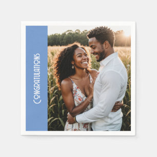 En Papier Serviette de photo personnalisée pour fête de fian