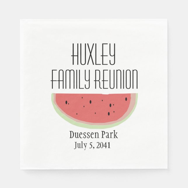 En Papier Serviette de réunion de famille Pastèque (Devant)