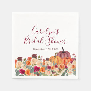 En Papier Serviette de salle de bain florale orange brûlée p