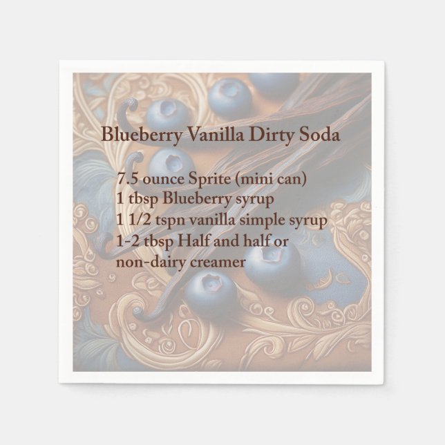 En Papier Serviette de soda bleu bleuté (Devant)