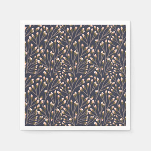 En Papier Serviette de style vintage à motif botanique de co