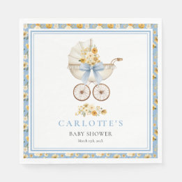 En Papier Serviette de table bleu vintage pour poussette de