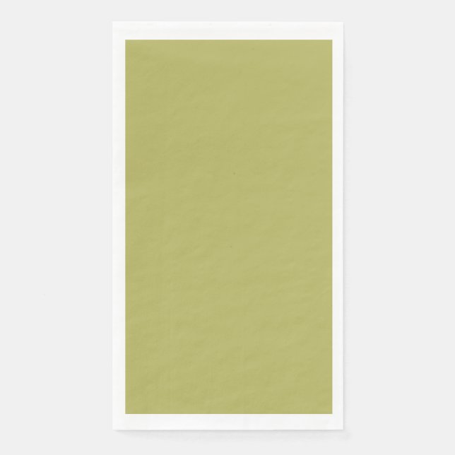En Papier Serviette de table couleur vert olive Crayon (Devant)