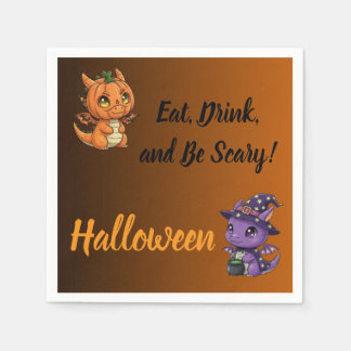 En Papier Serviette de table Dragon d'Halloween à dégradé ma