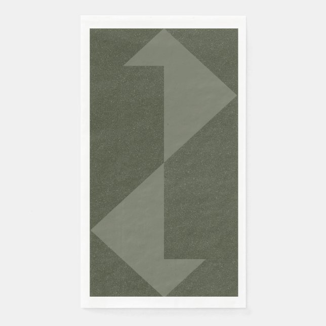 En Papier Serviette de table Flèche Vert mousse gras – Perso (Devant)