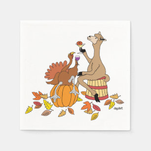 En Papier Serviette de Toast de Thanksgiving