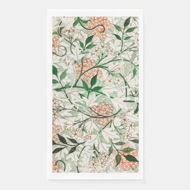EN PAPIER SERVIETTE D'HÔTE : WILLIAM MORRIS : JASMINE (Devant)