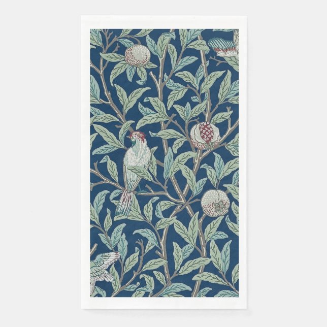 EN PAPIER SERVIETTE D'HÔTE : WILLIAM MORRIS : POMEGRANATES & (Devant)