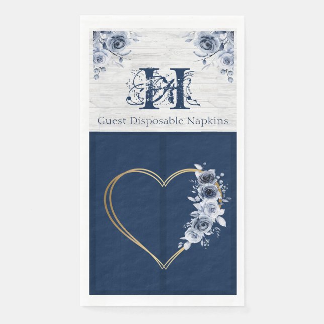 En Papier Serviette d'hôtes jetable (50) Ocean Theme Chic (Devant)