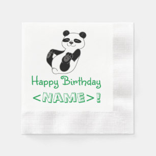 En Papier Serviette d'ours panda