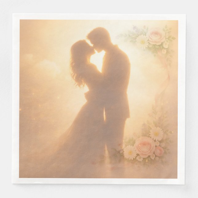 En Papier Serviette élégante blanche (Devant)